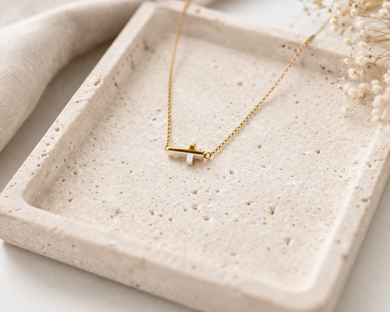 Twofold Cross Necklace
