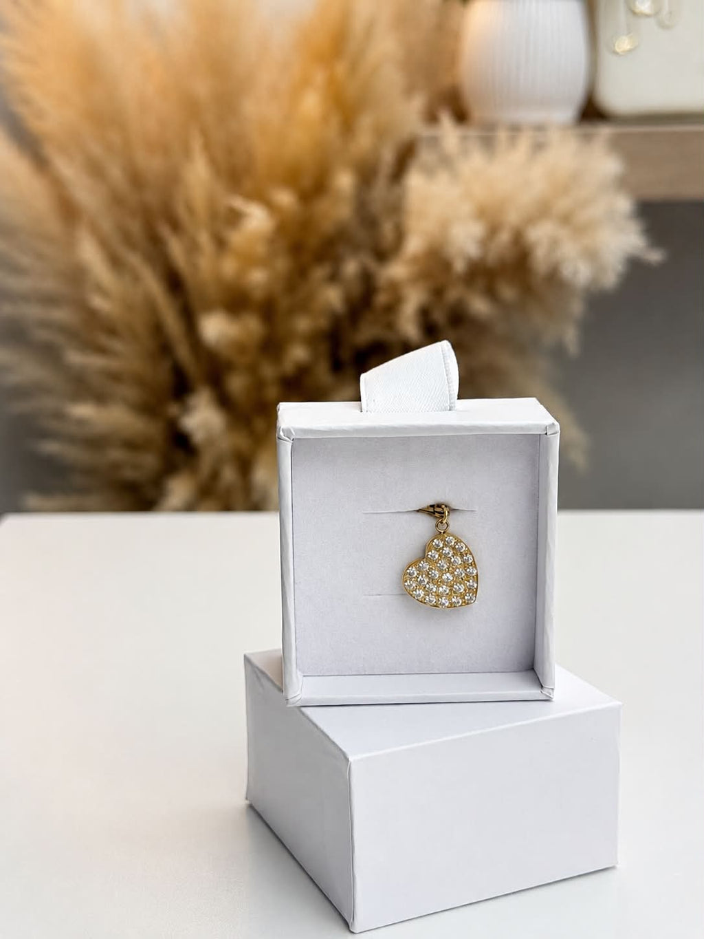 The Vow Charm | Pavé Heart